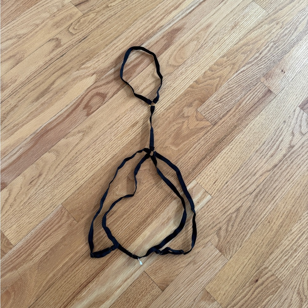 Lingerie black body strappy body belt